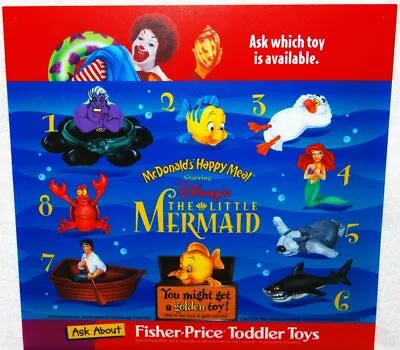 1996 Disney's The Little Mermaid Mcdonalds Happy Meal Toys - U Pick • $2.99