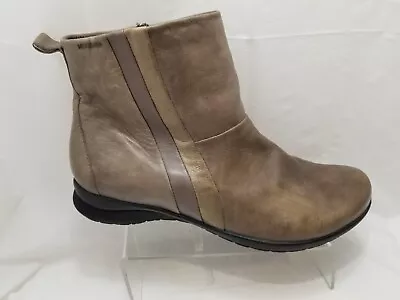 Mephisto Air Jet Women's Ankle Boots Booties Bronze Gold Wedge Zip US 9.5 M • $34.99