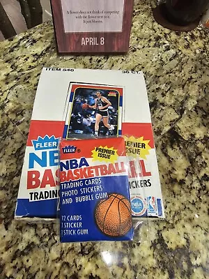 1986 Fleer Basketball Pack Random Sticker & Random Rookie Front  JORDAN? • $699