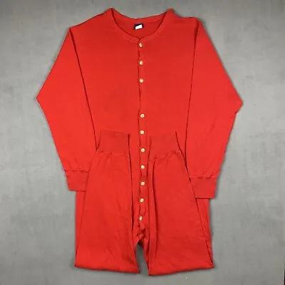 Vintage Duofold Long Johns Men’s XL Red One Piece Onsie Wool Thermal Made In USA • $32