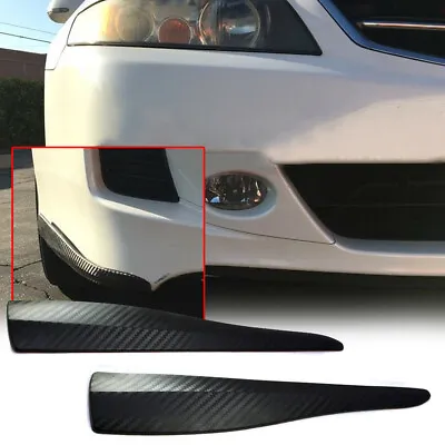 2pcs Carbon Fiber Car Auto Front Bumper Corner Lip Scratch Protector Guard Trim • $14.60
