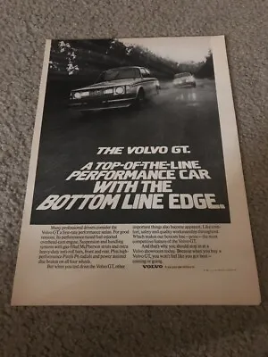 Vintage 1980 VOLVO GT SEDAN Car Print Ad  TOP-OF-THE-LINE PERFORMANCE CAR  • $6.99