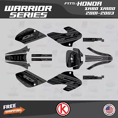 Graphics Kit For HONDA XR80 XR100 (2001-2003) Warrior Series - Smoke • $59.99