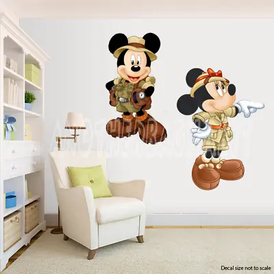 Safari Mickey And Minnie Wall Decal (Inspired) • $22.99