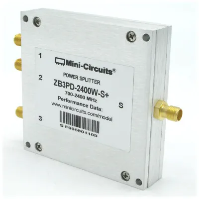 Mini-Circuits ZB3PD-2400W-S+ 3 Ways DC Pass Power Splitter 700 - 2450 MHz 50Oh • $39.95