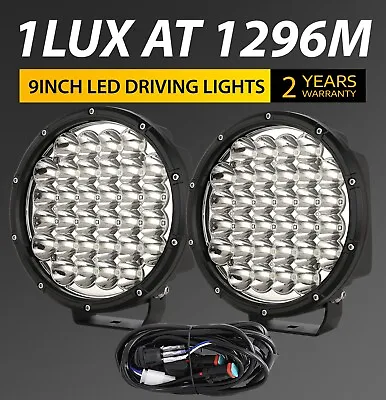 9 Inch LED Driving Lights Pair Spotlights 4x4 Offroad Truck Work Headlights SUV • $108.98