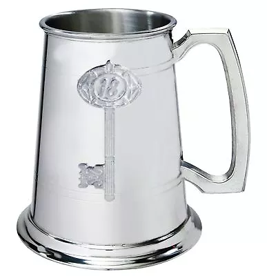 18th Birthday Key 1pt Pewter Tankard Plain With Embossed Key Can Be Engraved • £44.50