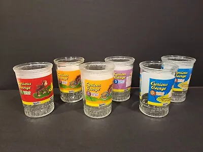 Lot 6 - VINTAGE Welch's CURIOUS GEORGE Jelly Jar Glass #1 #2 #3 #5 • $7.99