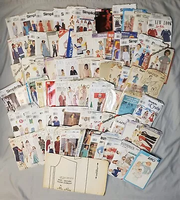 Huge Lot Of 70+ Vintage Sewing Patterns Cut & Uncut McCall's Butterick Vogue • $30
