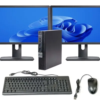 Dell Desktop Computer I5 16GB RAM 1TB 512GB SSD Dual 22  LCD Windows 10 Pro WiFi • $284.99