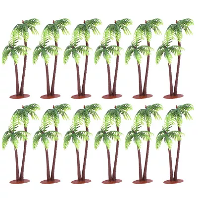 36 Pcs Plastic Palm Trees Mini Palm Tree Small Fake Trees Miniature Model • $15.03