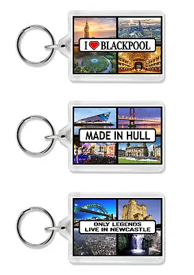 U.K City Keyring / Bag Tag / Key Chain - Choice Of 20 Cities *Souvenir Gift* • £5.19