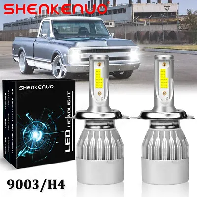 For Chevrolet C10 C20 C30 1981-1986 H4/9003 LED Headlight High-Low Lamp Bulbs • $18.99