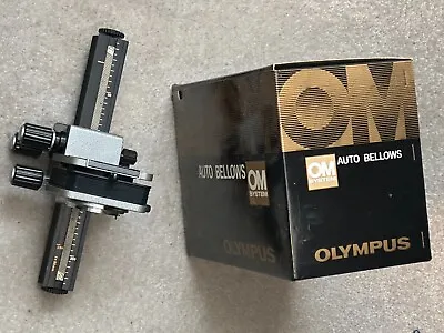 Olympus Macro Bellows OM MOUNT +Box + Booklet +lens Caps =EXCELLENT Condition • £89.99