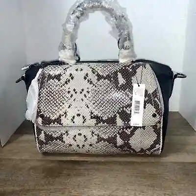 $100 • Buy NWT DKNY Python Snakeskin Print Satchel Handbag
