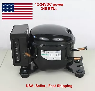 12V 24V DC Refrigeration Compressor Fridge Freezer Marine Solar QDZH25G R134a • $119.99