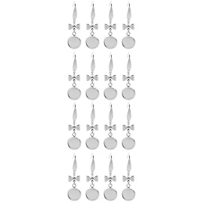 40 PCS Earring Blanks For Resin Earring Bezel Trays Jewelry Bezels Silver • £15.99