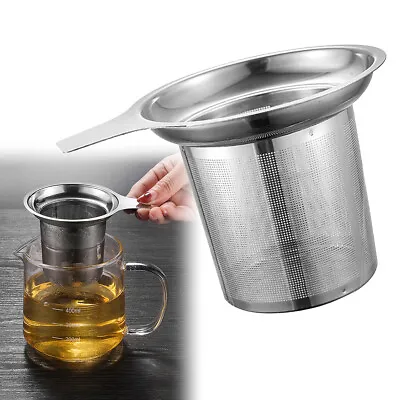 Stainless Steel Tea Filter Infuser Loose Leaf Fine Mesh Cup Strainer Diffuser • £2.89