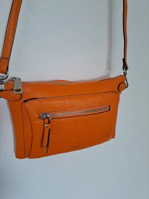 £29.99 • Buy Gorgeous Grainy Leather  Ruby  Crossbody/ Bag In Orange Tang 🍊 By Osprey London