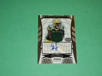 Greg Jennings Auto Jersey Card 2009 Bowman Sterling Football Green Bay Packers! • $39.99