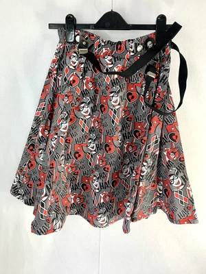 £12.99 • Buy Batman: Women's Harley Quinn Graffiti Print Skirt With Braces. Red Multi. Medium