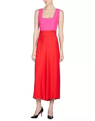 STAUD Red Viscose Jumpsuit RRP £260 Size US 8/L • $64.72