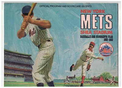 1969 New York Mets Baseball Scorecard Program READ Philadelphia Phillies RYAN • $20