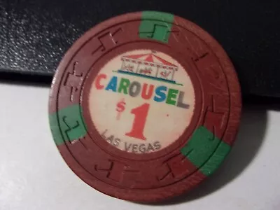 CAROUSEL HOTEL CASINO $1 Hotel Casino Poker Gambling Chip - Las Vegas NV • $6.05