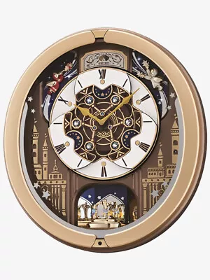 Seiko Clocks Gold Melody In Motion Musical Wall Clock QXM350G • £299.99