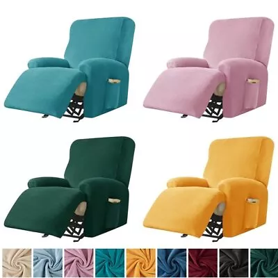 Velvet Recliner Cover Split Design Massage LoungerCover Slipcover Armchair Cover • $52.41