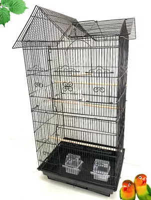 Large 38  Roof Top Canary Aviary Parakeet Cockatiel LoveBird Finch Bird Cage • $49.82