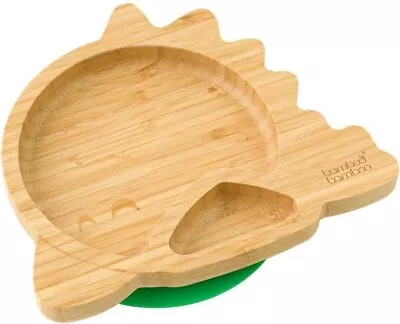 Brand New Bamboo Bamboo Toddler Dinosaur Plate Suction Baby Divider Childrens • £5.89