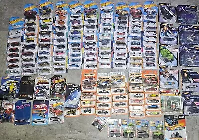 Huge Hot Wheels + Matchbox Diecast Toy Car LOT OF 146 NIB Vehicles Marvel Disney • $68