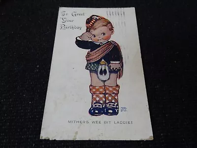 Birthday Greetings Postcard Artist Signed Mabel Lucie Attwell - 74256 • £1.50