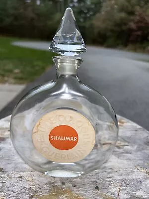 Guerlain Paris Shalimar PERFUME Vintage Bottle Eau De Cologne Glass Stopper • $34.95