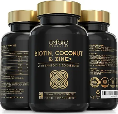 Biotin Hair Growth Tablets Hair Loss Supplement 12000mcg Complex Hair Vitamins • £11.45