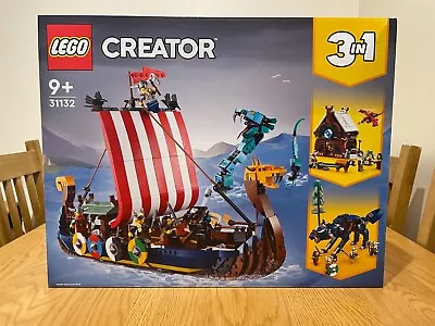 £99.99 • Buy LEGO® Creator 3in1 Viking Ship And The Midgard Serpent 31132 Brand New