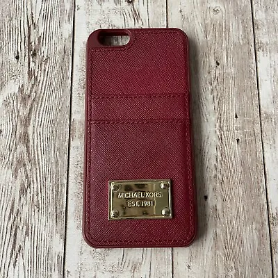 Preowned Michael Kors Apple Iphone Phone Case With Card Pockets Gold Logo • $19.99