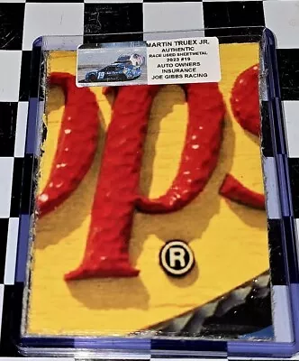 Martin Truex Jr. Race Used Sheetmetal 2023 #19 Auto Owners Insur. Nascar Mtj19 • $0.99