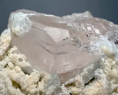 Morganite Huge Crystal With Tourmaline On Albite Matrix. Kunar AFG 456 GM. • $79.99
