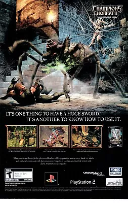 2004 CHAMPIONS OF NORRATH Video Game PRINT AD ART - PS2 SLAY YOUR WAY THROUGH • £11.11