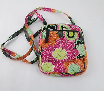 VERA BRADLEY Mini Hipster Crossbody Purse Ziggy Zinnia Floral Quilted Bag • $17.95