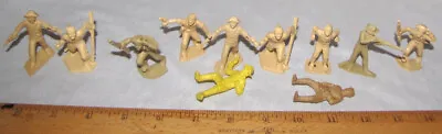 Marx Vintage Wild West Playsets 45mm Soft Plastic Tan Cavalry Toy Soldiers  T1 • $11.99