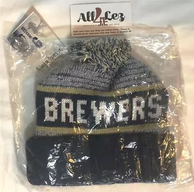 2019 MILWAUKEE BREWERS KNIT HAT 10k SGA CUFFED POM BEANIE CAP ~ SEALED W/ STUB • $27.99