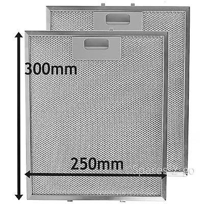 2 X Silver Grease Filter For RANGEMASTER Cooker Hood Metal Filters 300 X 250mm • £14.79