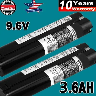 2-pack For MAKITA 9.6 VOLT 3.6Ah Battery 9000 9001 632007-4 191681-2 9033 9102 • $17