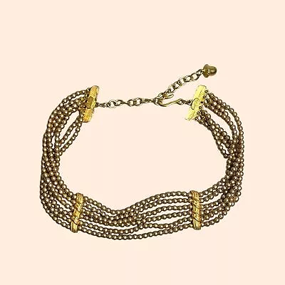 Carolee Vintage Gold Multi Strand Choker Necklace • $28