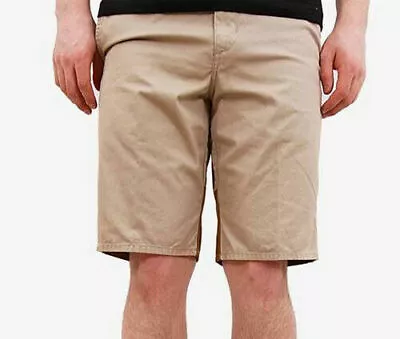 Carhartt WIP Club Short Questa 9oz Safari/Hamilton Brown Block W32 • £49.75