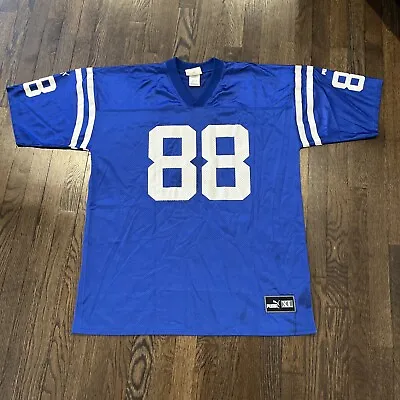 Indianapolis Colts Marvin Harrison Jersey XL Mens Puma Blue Vintage Note Stains • $11.99