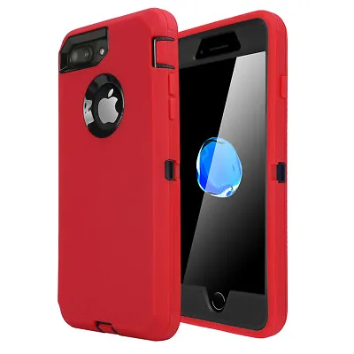 $10.99 • Buy For IPhone 7 8 Plus Case Heavy Duty Shockproof Hard Cover With Screen Protector